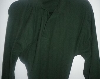 Black long sleeve year round weight polo shirt, , triple stitched collar e, free shipping, great gift for any occasion