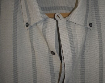 Joseph Abboud Modern Fit Linen Blend Crinkle Stripe Sport Shirt- Olive-  Size:2xl - Etsy