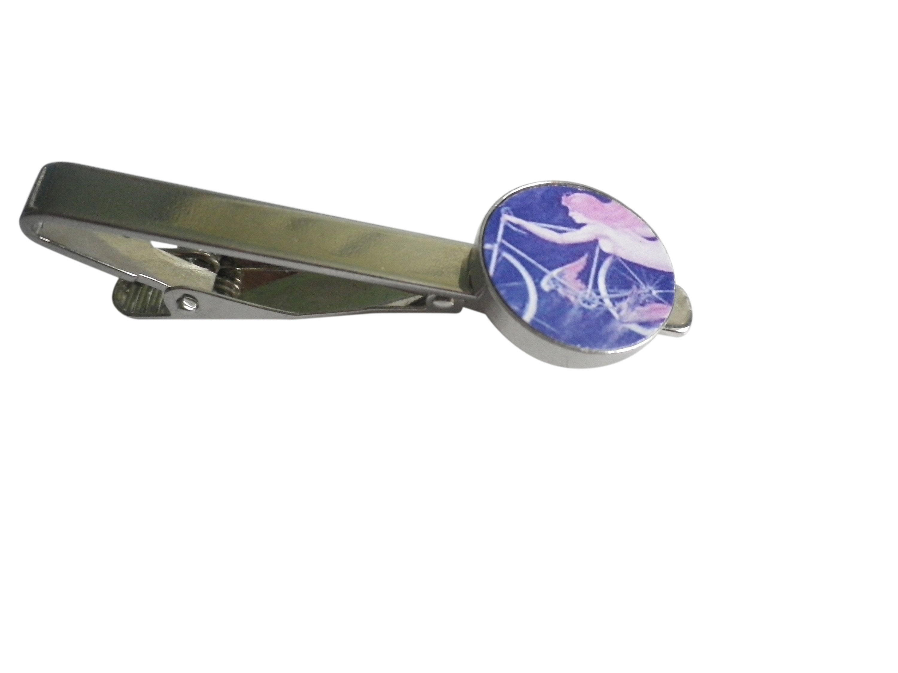 Mulher nua em uma bicicleta gravata/prendedor de lapela aço inoxidável de qualidade, pegada forte, ação cantilever, ótimo presente, frete grátis, caixa de presente 6792,