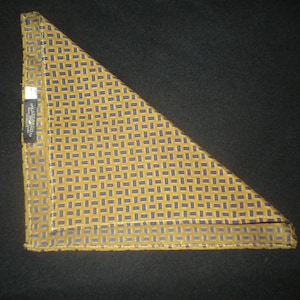 Gold & navy  English woven silk pocket square, limited edition, handmade in England, gift wrapped, lovely present for that certain someone.
