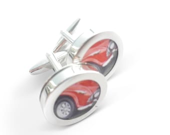 1962 Triumph TR6 swivel action  cufflinks, iconic British sports car,  great gift for that special person -  15mm/5mm