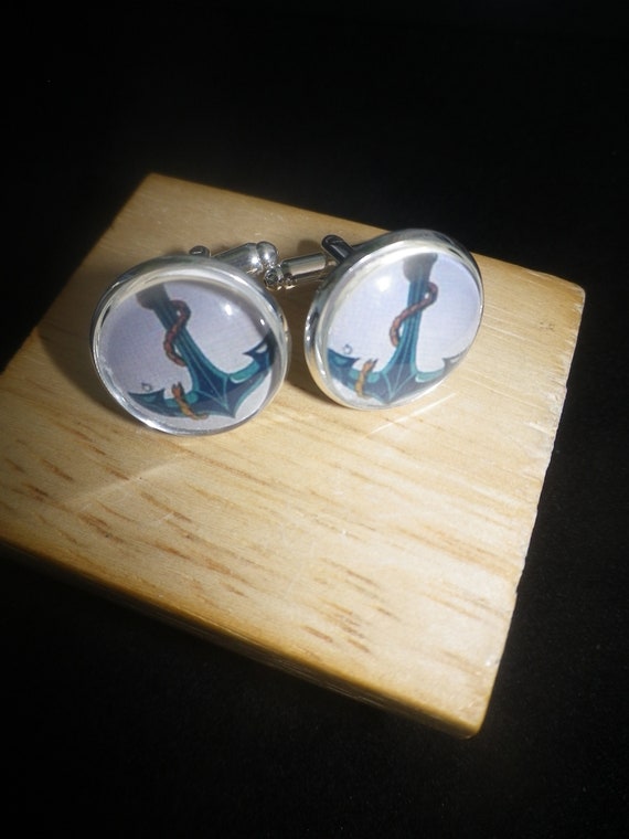 Paire De Boutons De Manchettes + Pince Cravate Plaque Or - Réf. 46422, Occasion