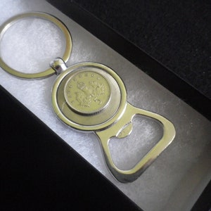 Cadeau du 5e anniversaire, porte-clés ouvre-bouteille en argent britannique de cinq pence, alliage et platine, boîte de présentation, emballage cadeau, livraison gratuite