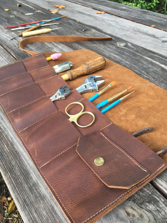 Leather Tool Roll Etsy