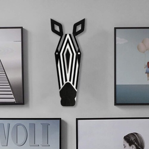 Wooden Zebra Head Zebra Wall Art Zebra Decor Animal Head Etsy