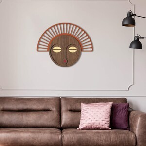 Decorative Mask, Living Room Wall Decor, Pop Art, Wood Wall Hanging, Modern Wall Decor, Kids Wall Art, Urban Art, 3D Wall Art, African Mask