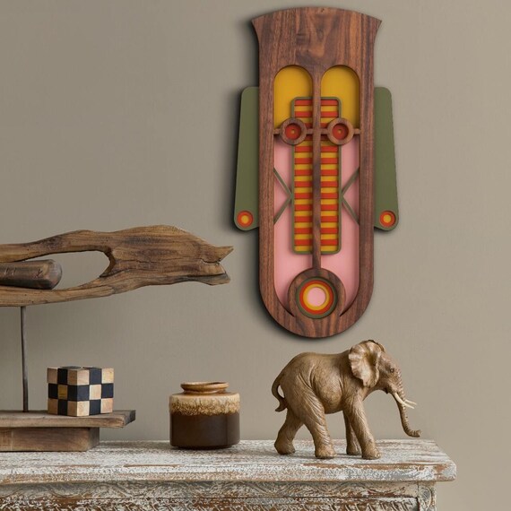 Modern Wooden Wall Art African Wall Art Tribal Wall Decor Etsy