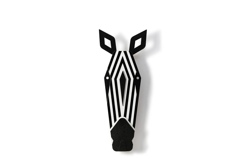 Wooden Zebra Head Wall Art Decor Animal Nursery Mount Kids Room
