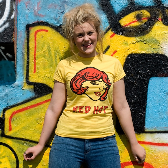 red t shirt womens uk