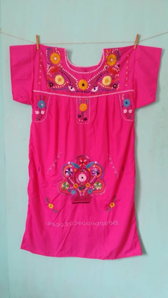 Chilac Embroidered Mexican Long Dress