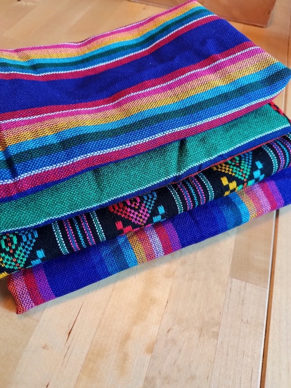 Mexican fabric/Mexican ethnic fabric/colorful woven fabric/colorful Mexican tablecloths/fabric from Mexico