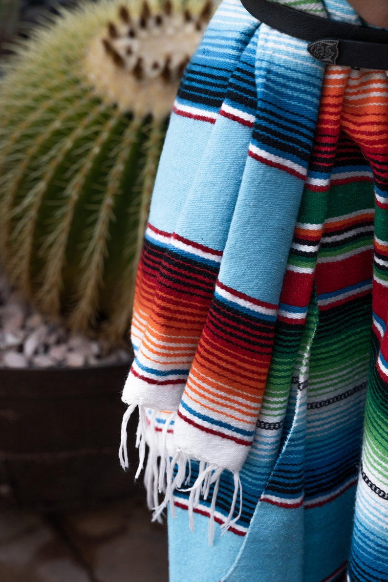 Mexican blanketmexican fabric yoga blanket beach blanket Etsy