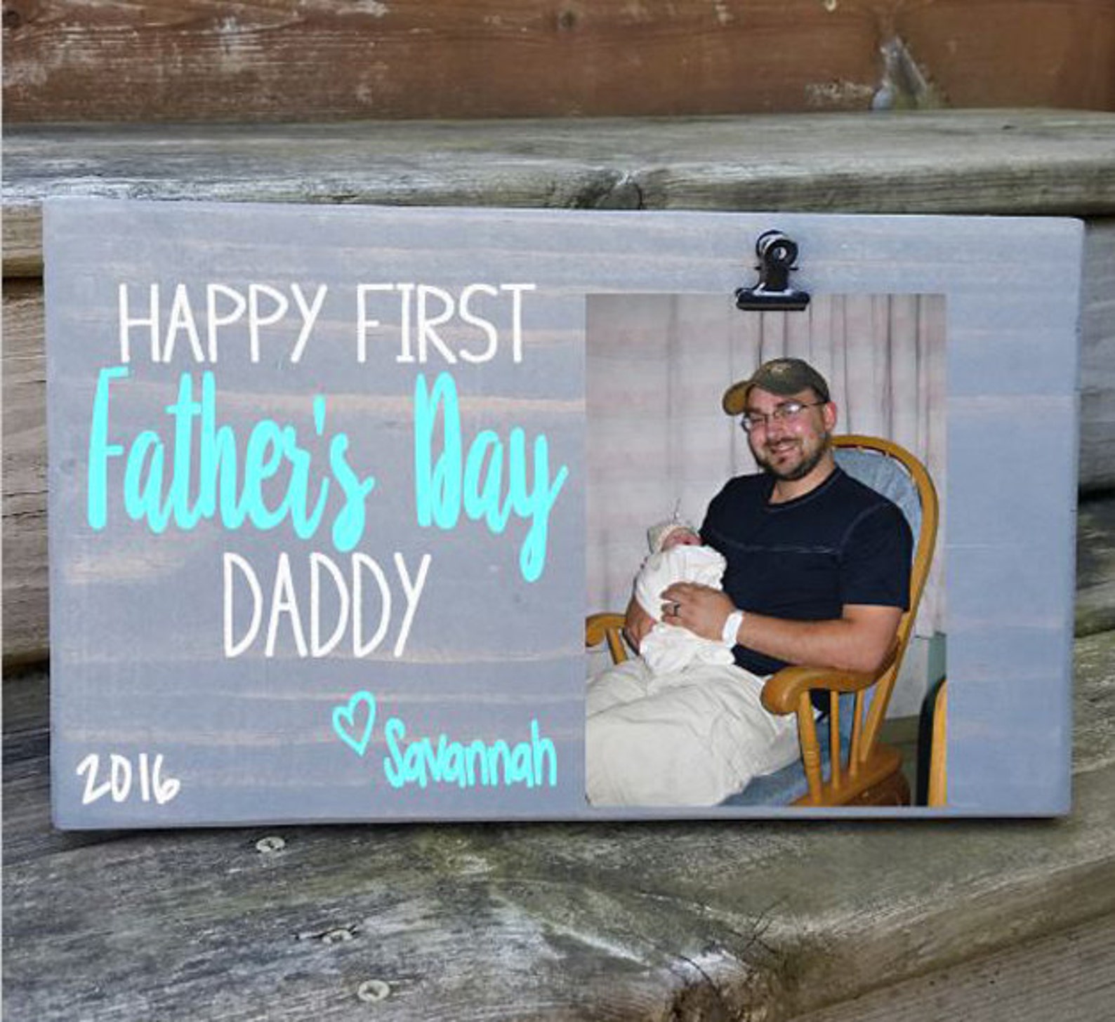 First Father's Day Picture Frame gift i love you daddy Etsy