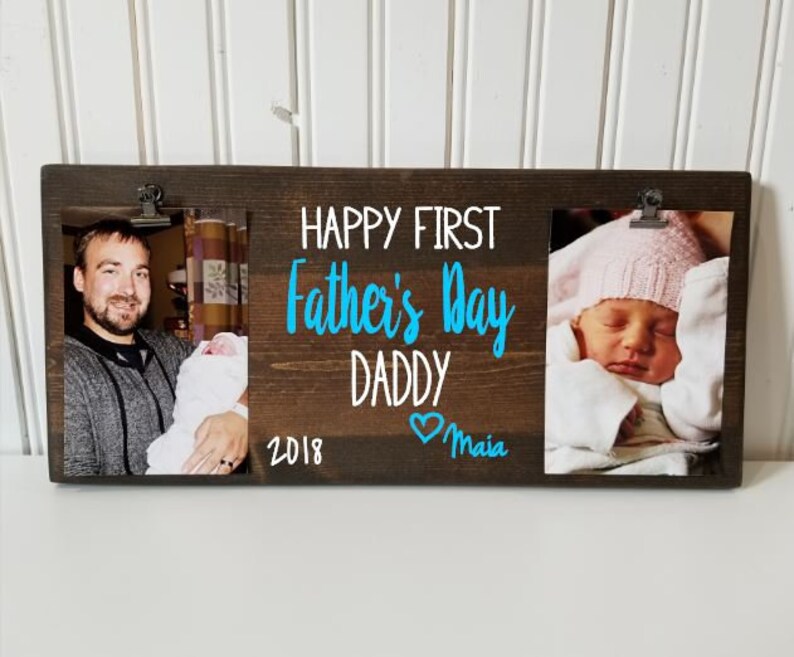 First Father's Day Picture Frame gift i love you daddy Etsy