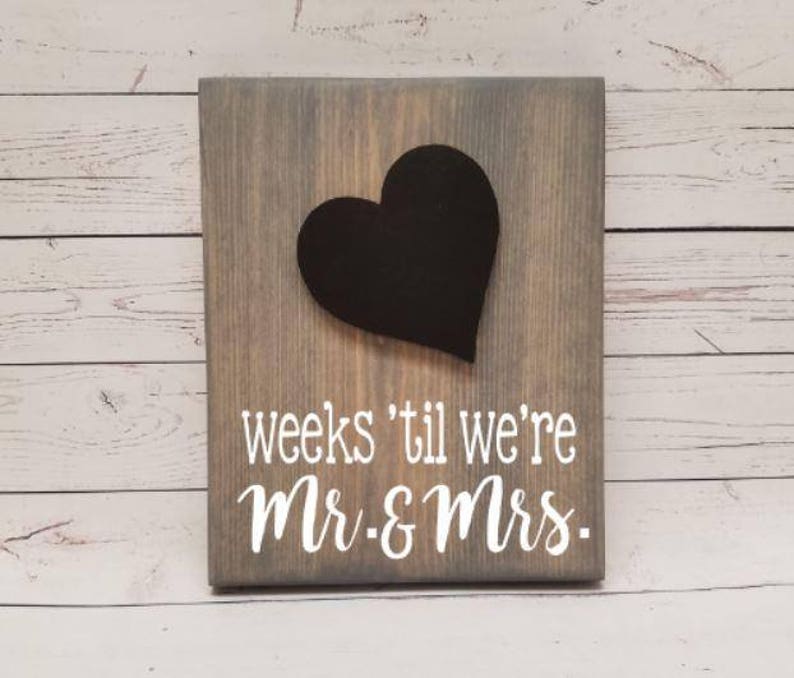 Wedding Chalkboard Countdowns Weeks/days Until We're Mr. Etsy