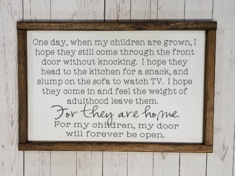 One day when my children are grown farmhouse sign, mother's day gift, for mom from adult child, mom and kid sign, family room decor, VINYL image 5