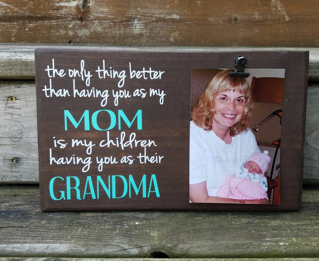 Kate Posh - Cadre Photo Pour Grand-mère U2013 Cadre Photo Gravé En Bois Naturel U2013 Cadeaux Pour Grand-mère U2013 Cadre Photo « I Love You Grandma » (12,7 X 17,8 Cm, Horizontal