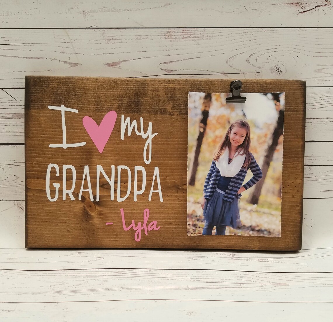 I Love My Grandpa Picture Frame Gift Gift for Papa Pepaw Etsy