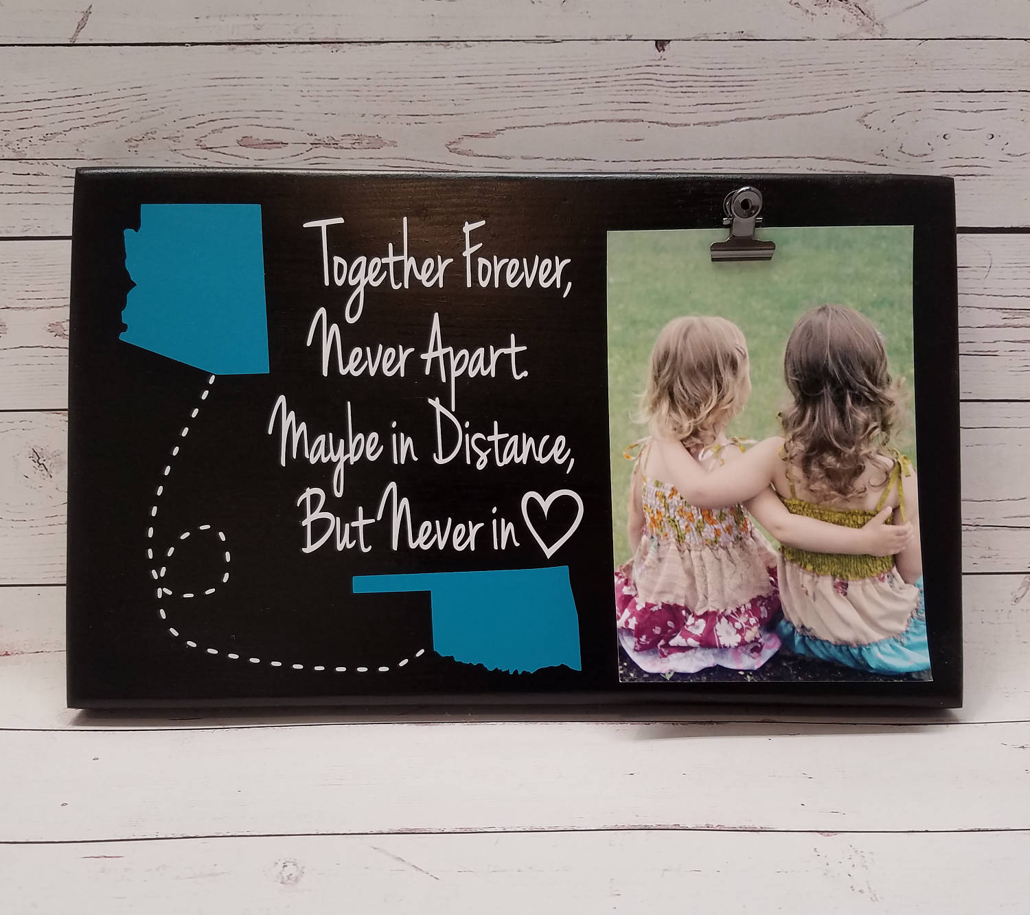 Long Distance Picture Frame Gift With States Gift for Friend Etsy