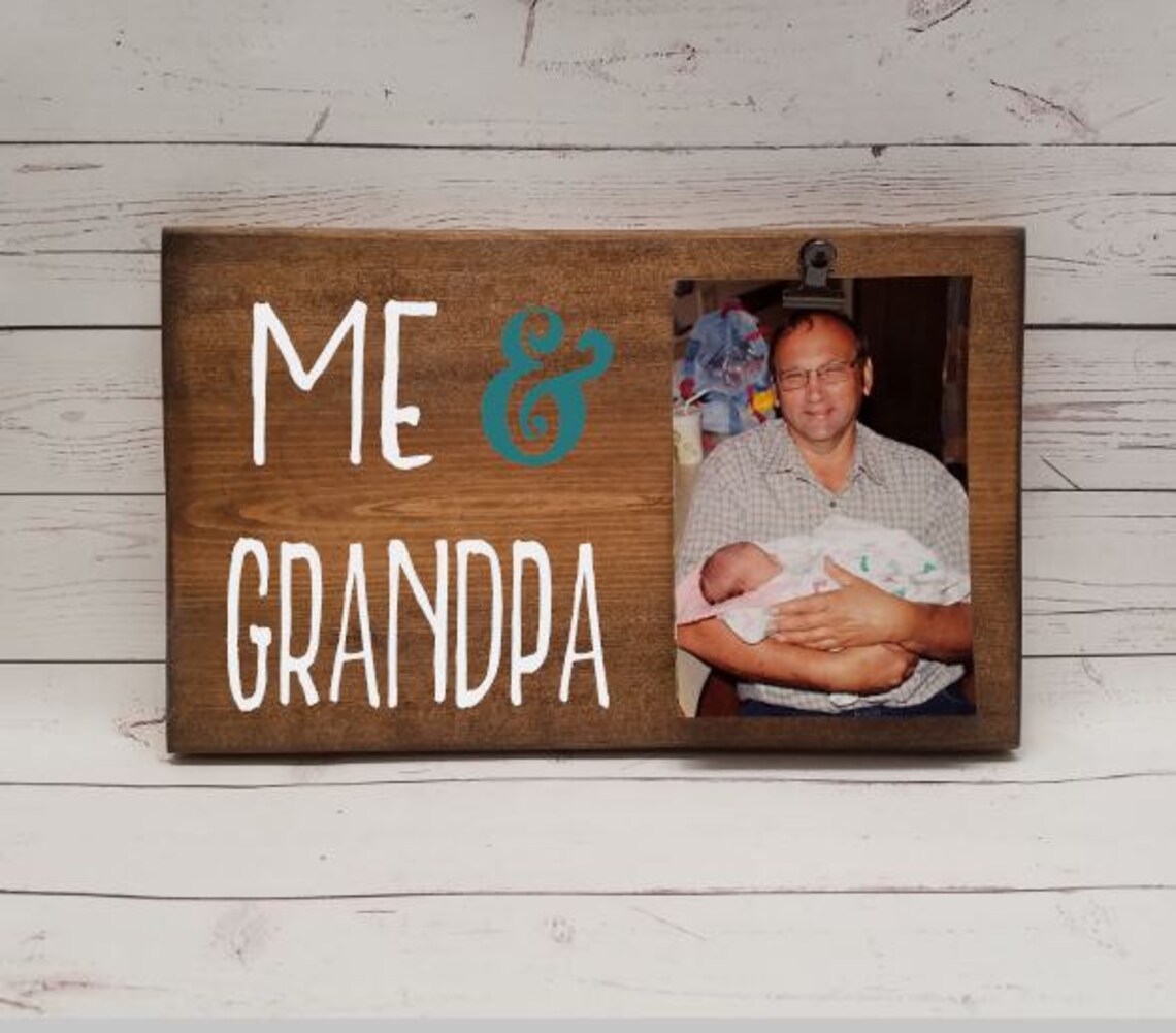 Me & GRANDPA Picture Frame Gift Gift for Papa Dad Photo Etsy