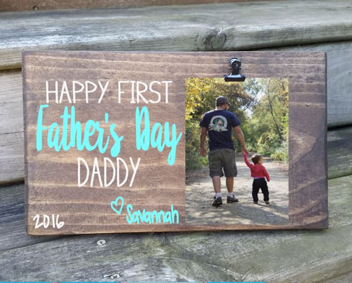 First Father's Day Picture Frame gift i love you daddy Etsy