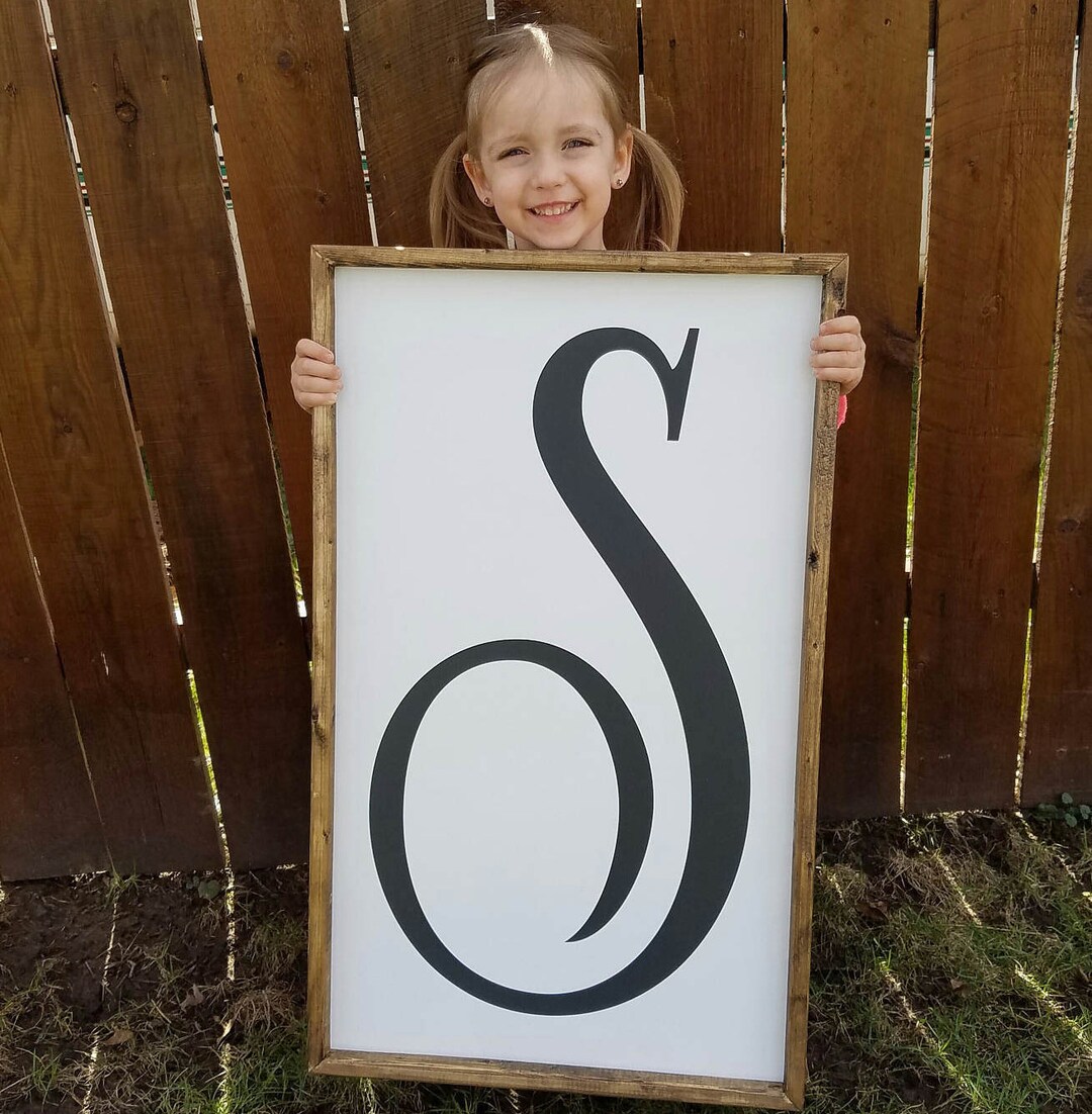 Large Letter Signs Choose Your Font Farmhouse Style Sign Etsy