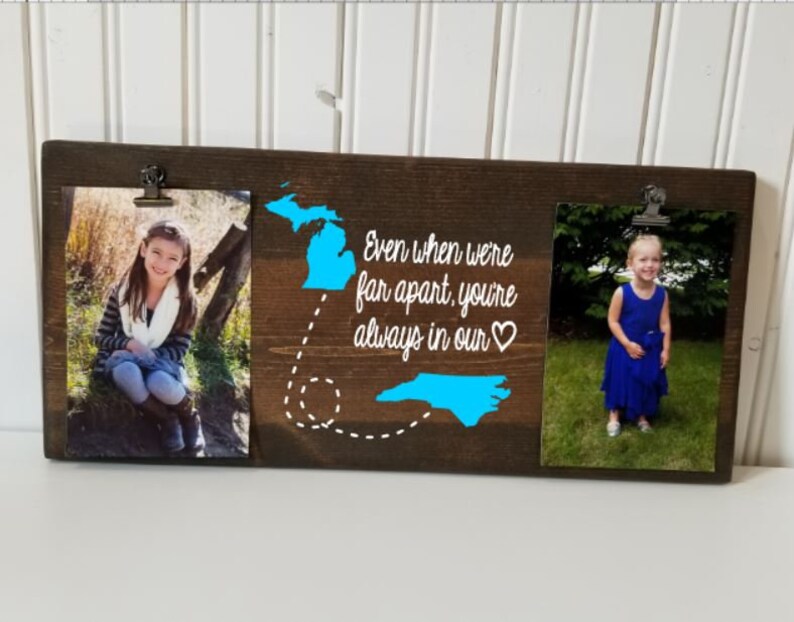 Long Distance Picture Frame Gift With States Gift for Friend Etsy