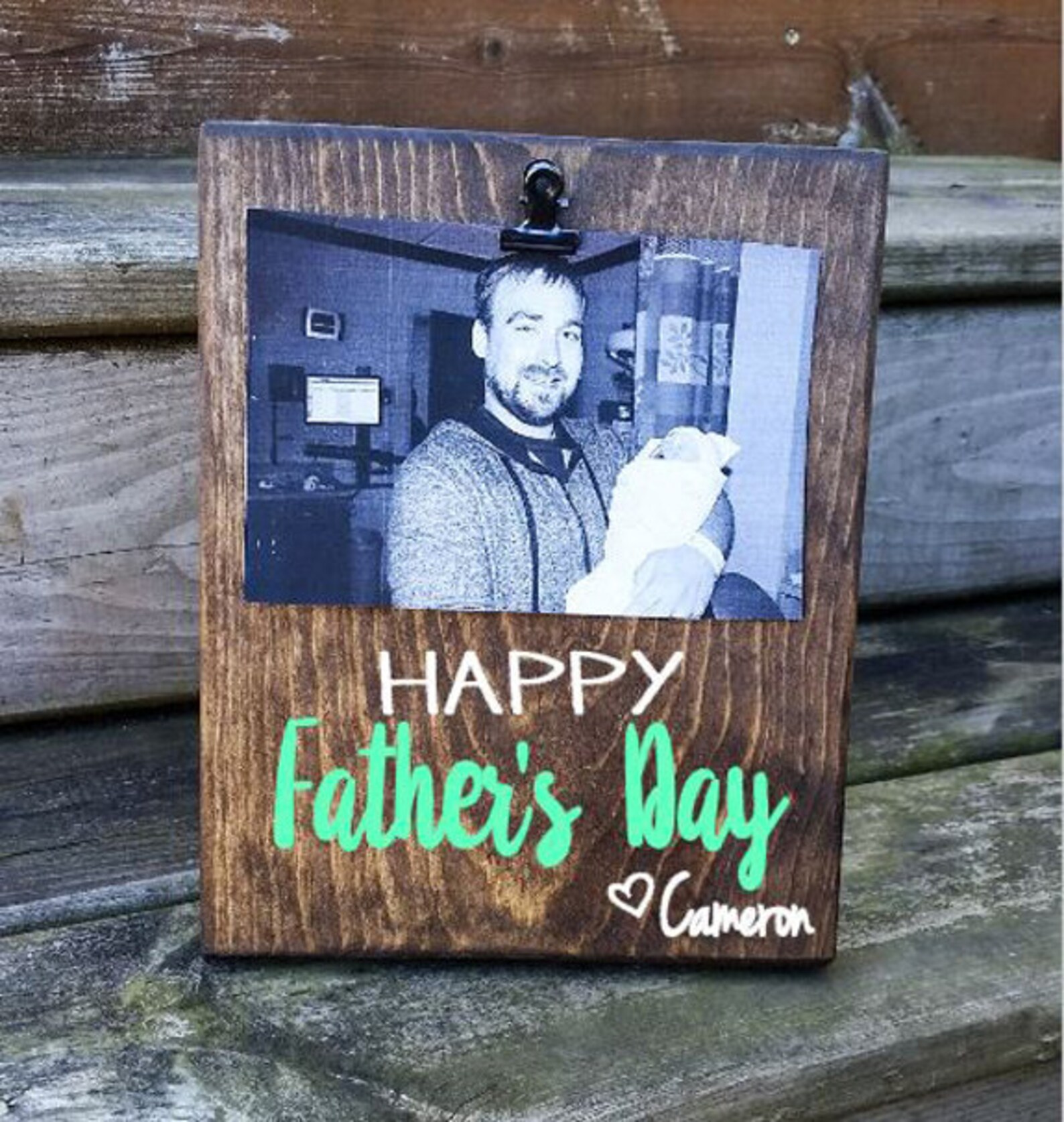 First Father's Day Picture Frame Gift I Love You Daddy Etsy
