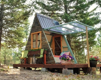 Les plans ORIGINAUX de la cabine transformable à ossature en A (est. 2014) Tiny House abordable