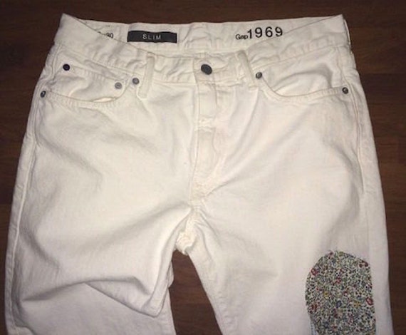 GAP 1969 Slim Straight Jeans White 