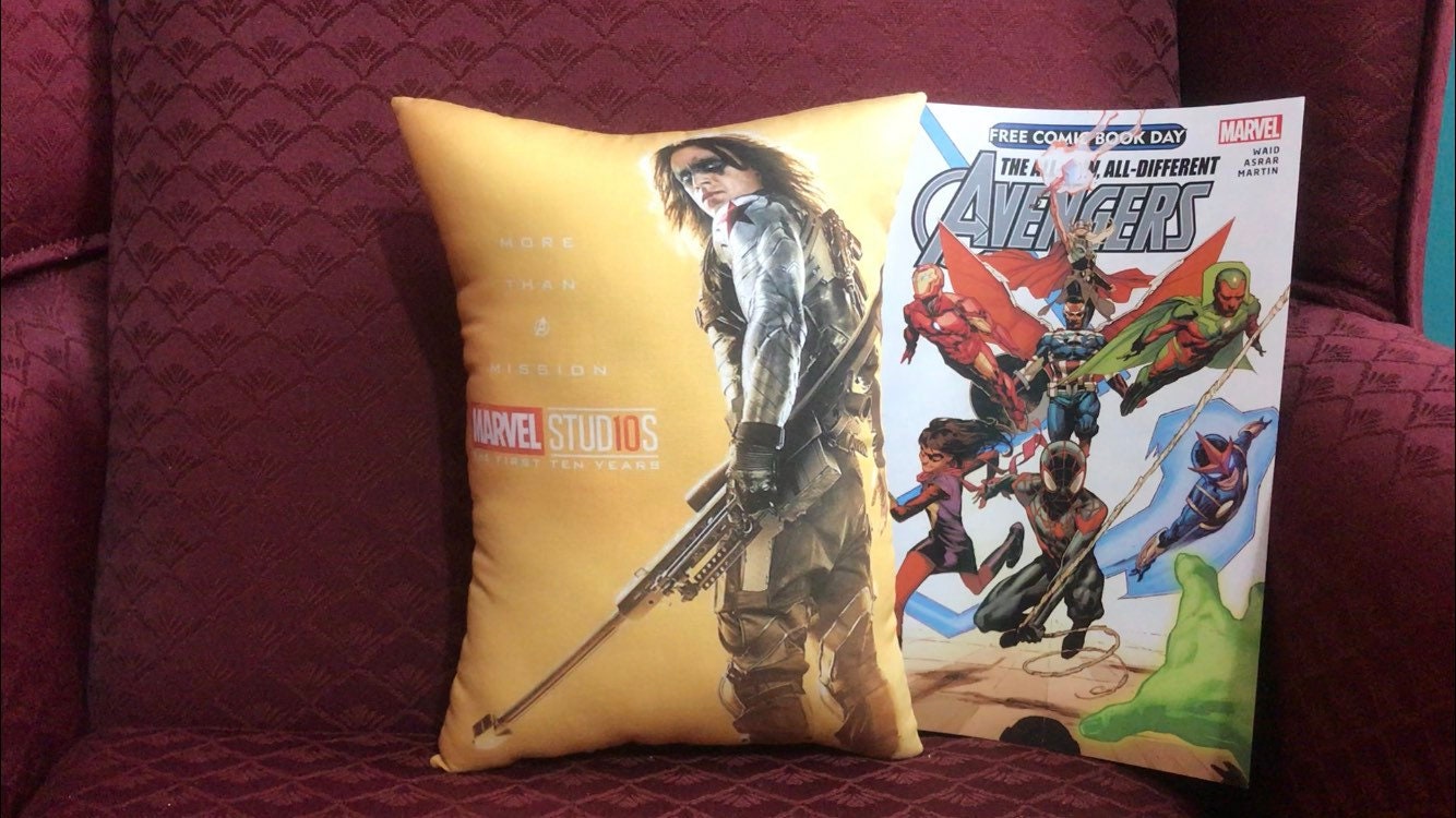 Bucky From the Avengers Marvel Pillow Marvel Studios Etsy