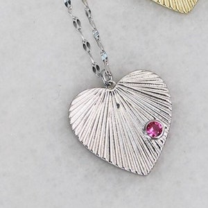 Collier coeur gravé/or vermeil 14 carats/collier à breloques/chaîne à paillettes/collier à pendentif/argent sterling 925/étanche au quotidien