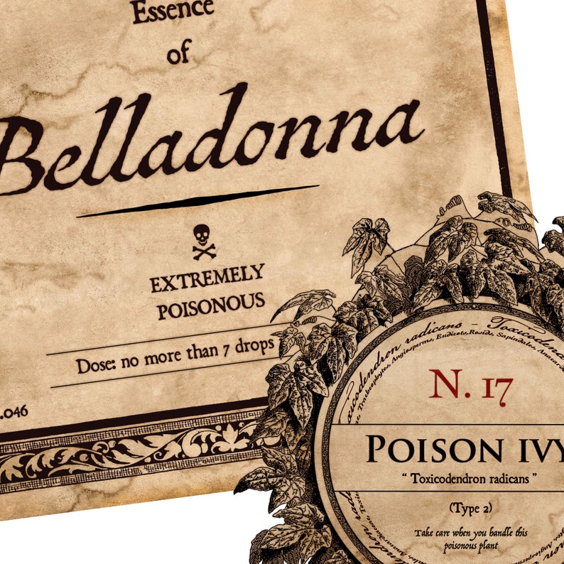 Printable Potion Ingredient Labels Digital Download Vintage - Etsy
