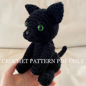 黒い子猫のかぎ針編みパターン