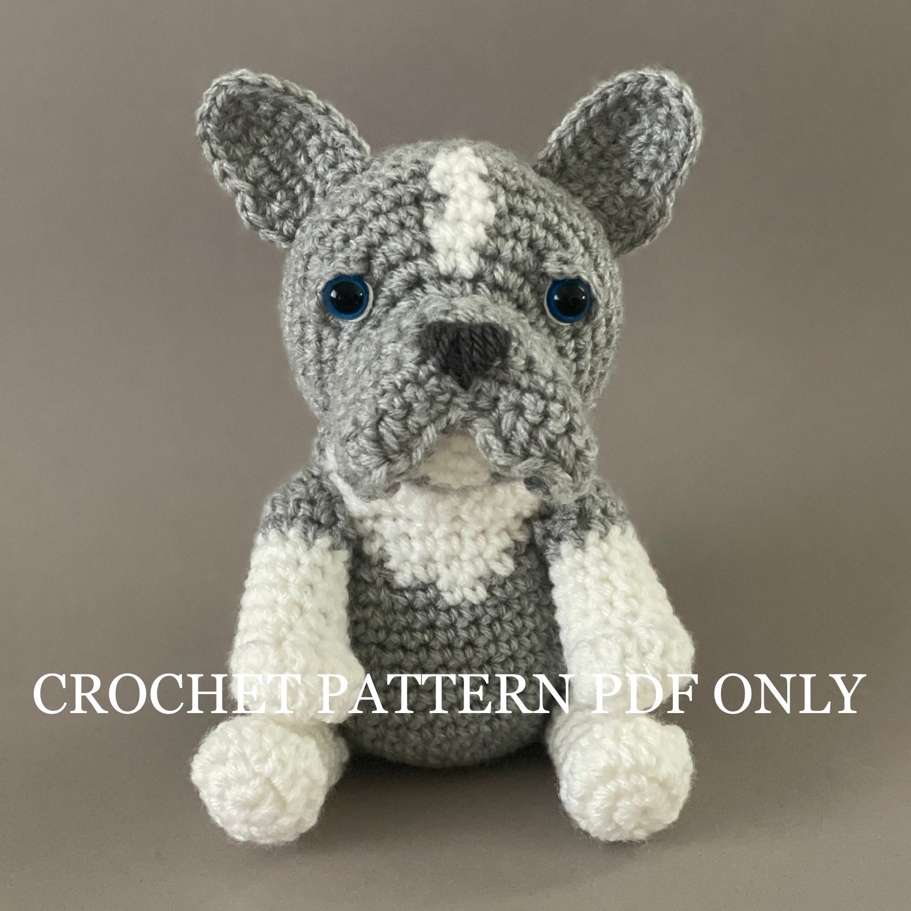 French bulldog knitting pattern top