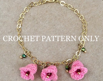 Crochet Pattern Flower Bracelet