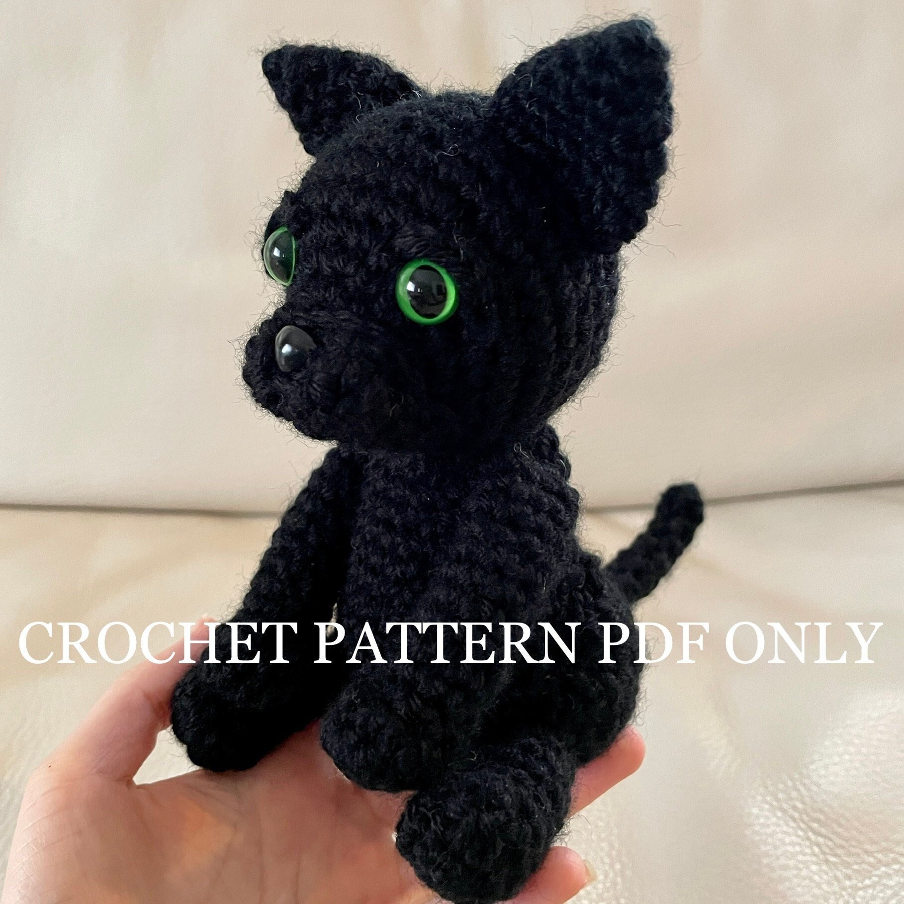 黒猫の編みぐるみ編み図 - Etsy 日本