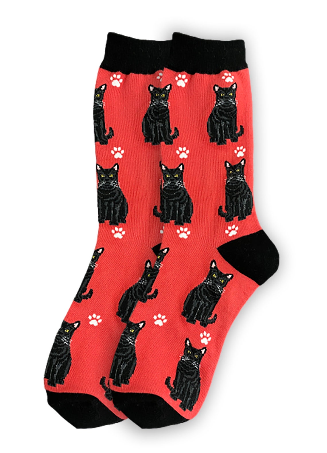 Black Cat Socks Fun High Quality All Season One Size Etsy