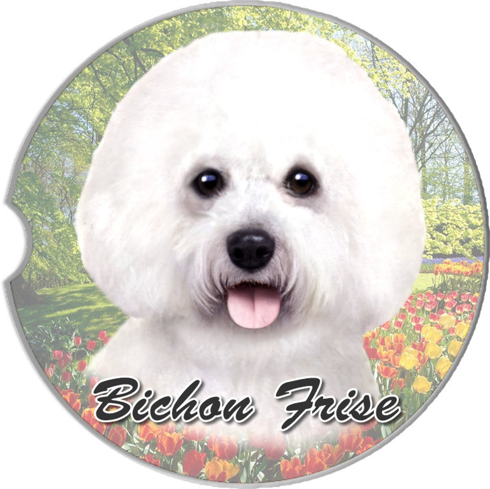Bichon Frise Gifts Bichon Frise Car Coaster Etsy