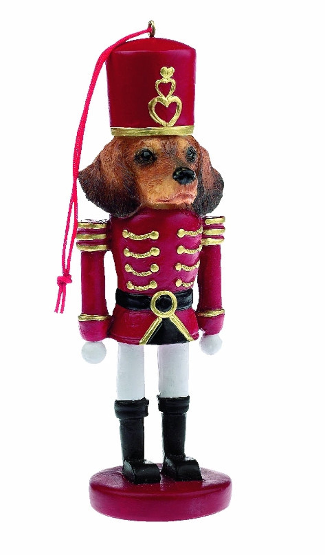 Dachshund Nutcracker Christmas Ornament. Hand Painted and Handcrafted