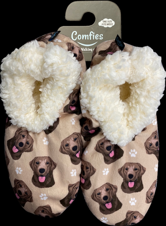 chocolate lab slippers