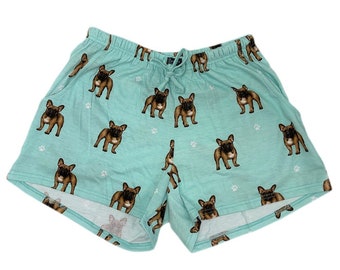 French Bulldog Women’s Lounge Shorts – Super Soft and Comfortable – Perfect for French Bulldog Gifts