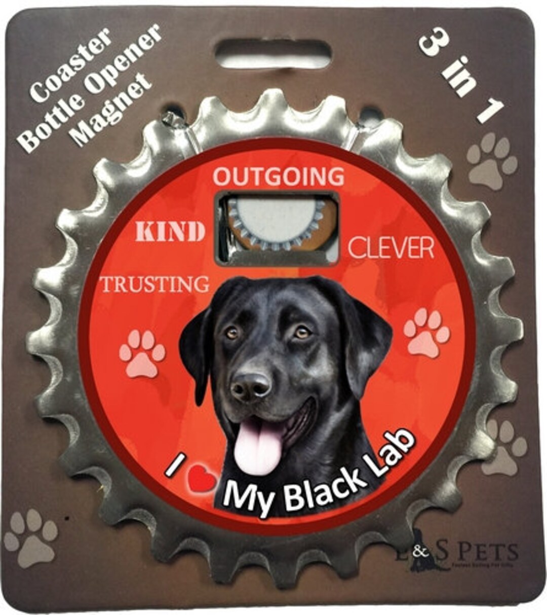 Black Lab Bottle Opener Coaster and Black Lab Gifts Etsy