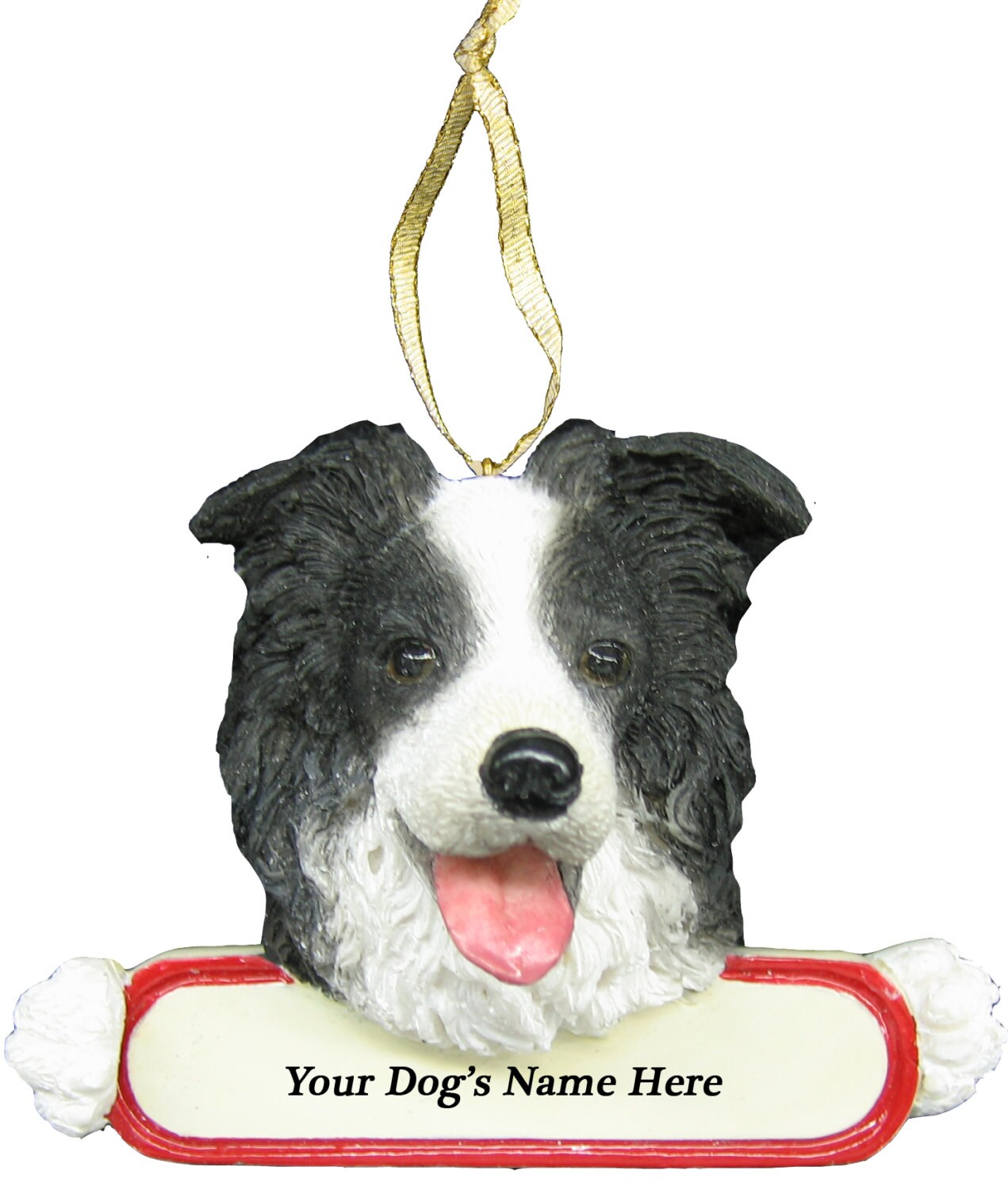 Border Collie Ornament With Personalized Name Plate A Great Etsy