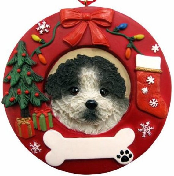 Shih Tzu Black And White Puppy Cut Ornament Personalized With Etsy