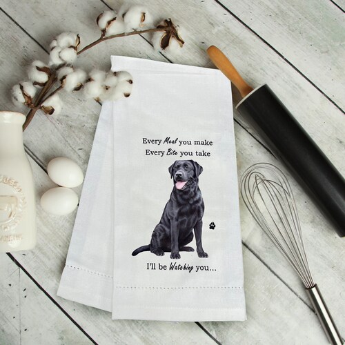 Black Lab Kitchen Towel / Tea Towel Black Lab Gifts Etsy