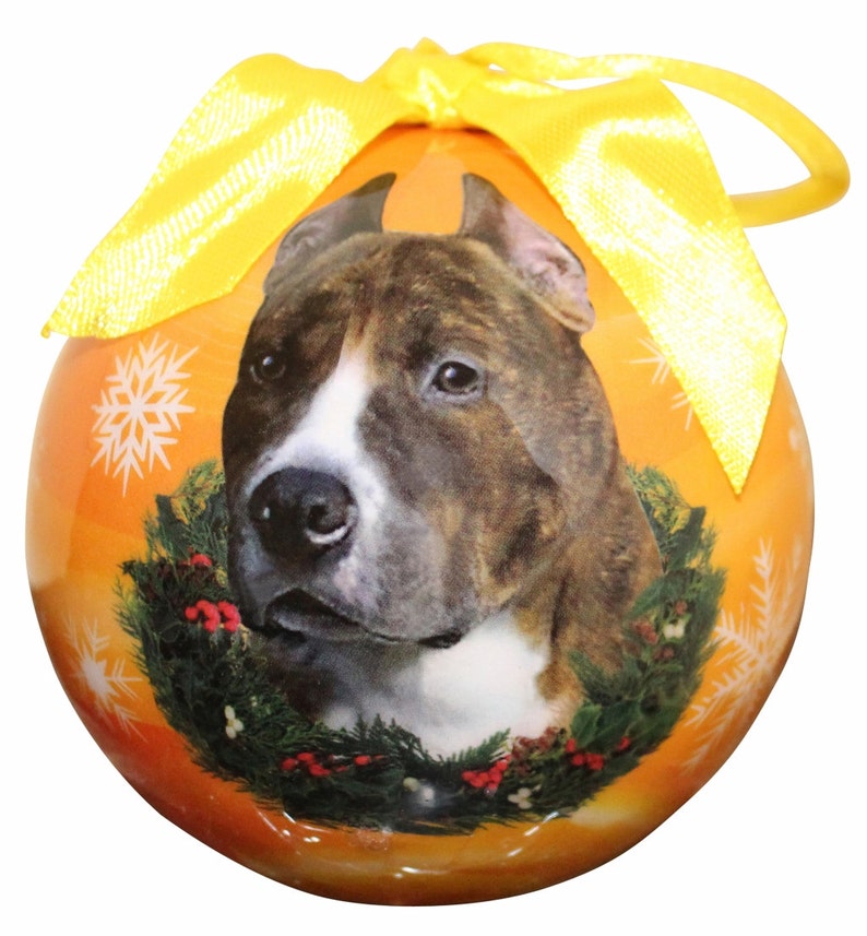 Pitbull Christmas Ornament 
