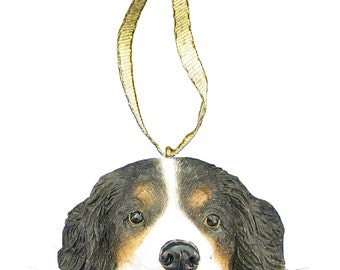 Bernese Mountain Dog Ornament With Personalized Name Plate A Great Gift For Bernese Mountain Dog Lovers