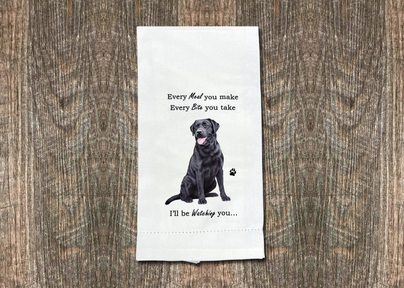 Black Lab Kitchen Towel / Tea Towel Black Lab Gifts Etsy
