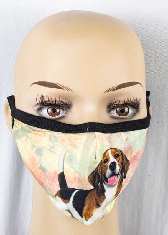 Beagle Face Masks Machine Washable Adjustable With Ear - Etsy